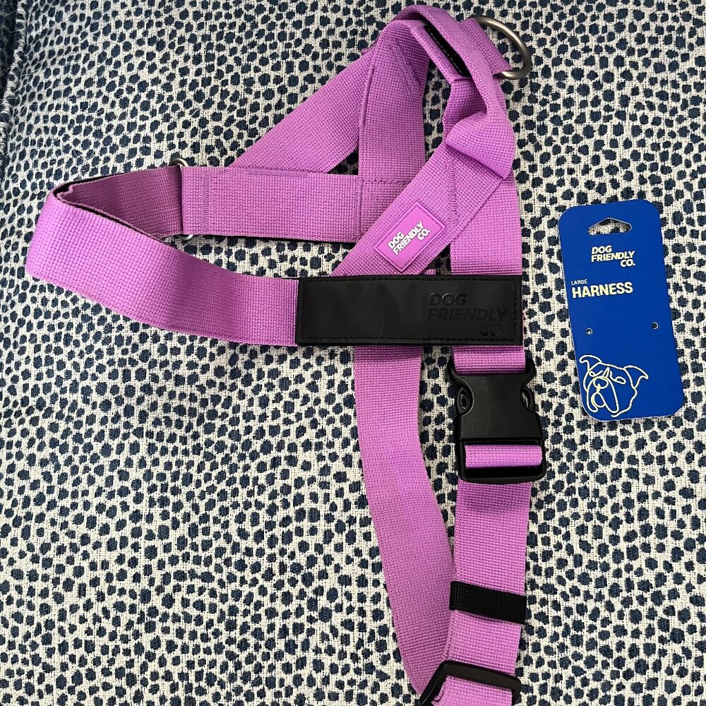 Dog Friendly Co light purple harness sz L